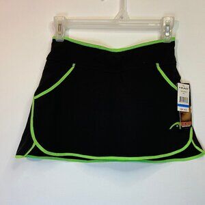 HEAD Women's Black and Lime Tennis Skort - Size XS - NWT